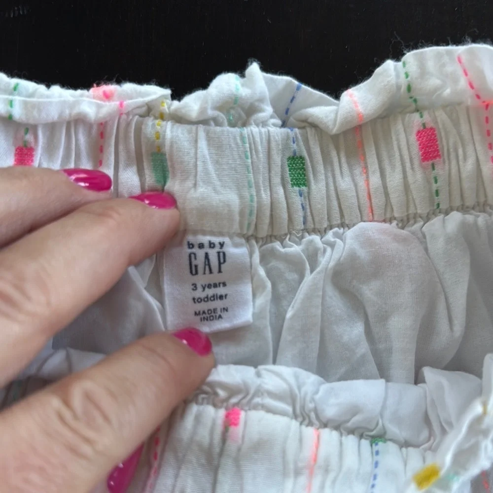 GAP Kids White Shorts with Multicolor Dots